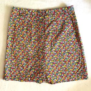 Liz Claiborne Floral Multicolor Women’s Skort - Pink Yellow Blue Green